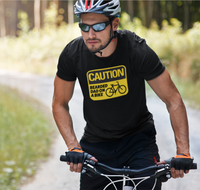 Caution: Bearded Dad on a Bike T-Shirt [THE BEARD ADD EXTRA PROTECTION!]