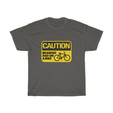 Caution: Bearded Dad on a Bike T-Shirt [THE BEARD ADD EXTRA PROTECTION!]